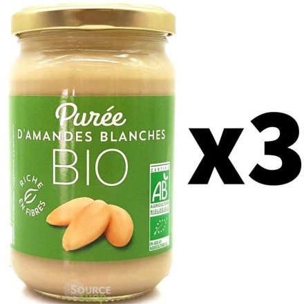 Lot de 3 purée d'amandes blanches BIO