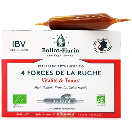 Ampoules BIO Vitalité & Tonus - 4 forces de la ruche - Ballot Flurin