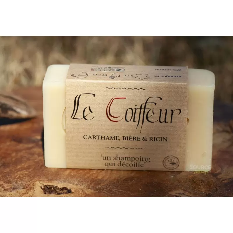 Shampooing  solide BIO ricin, bière & carthame "Le Coiffeur" - sans huile essentielle