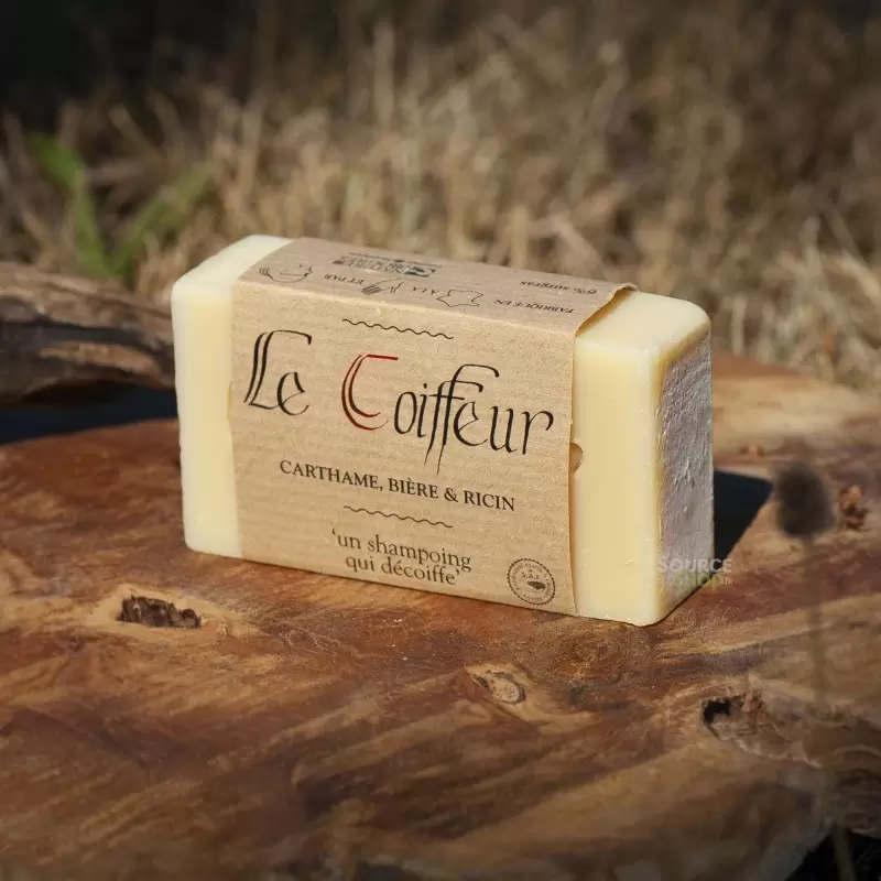 Shampooing  solide BIO ricin, bière & carthame "Le Coiffeur" - sans huile essentielle