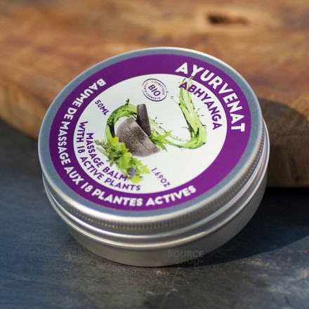 Baume de massage BIO énergisant & équilibrant aux 18 plantes - Abhyanga - Ayurvenat