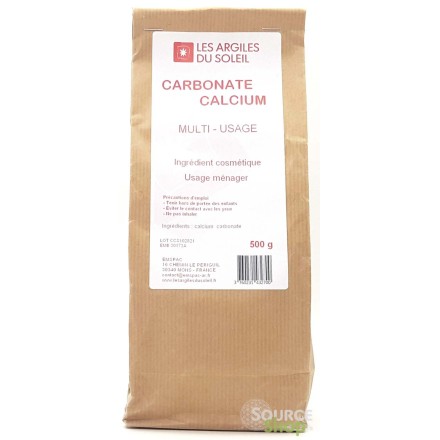 Carbonate de calcium - Blanc de Meudon - Les Argiles du Soleil