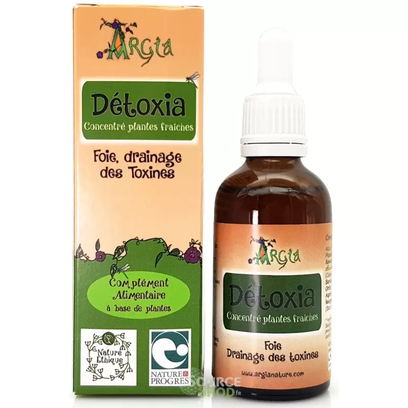 Concentré de plantes BIO - foie & drainage des toxines - Détoxia