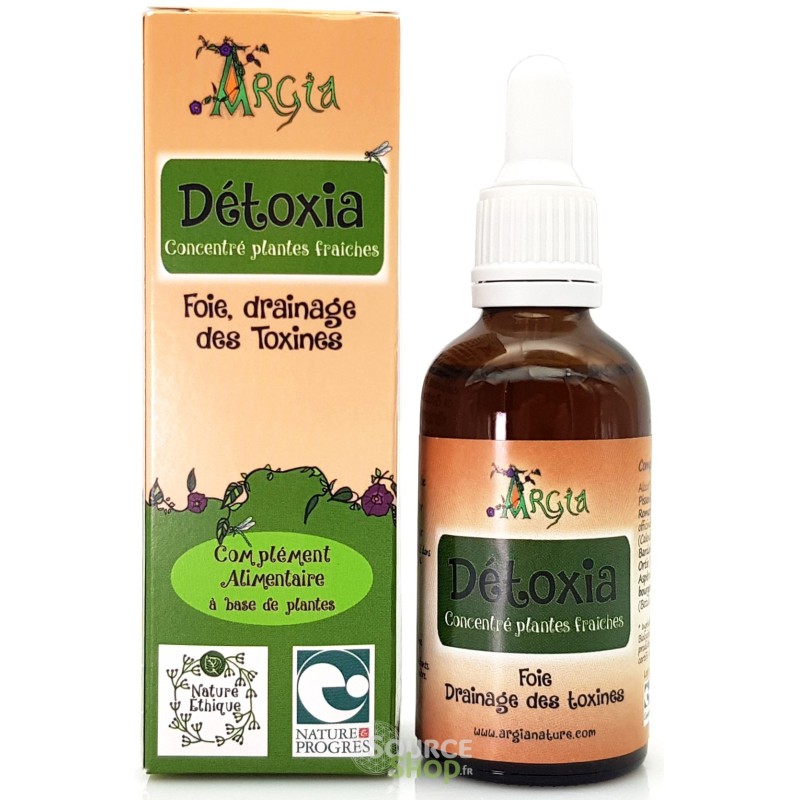 Concentré de plantes BIO - foie & drainage des toxines - Détoxia