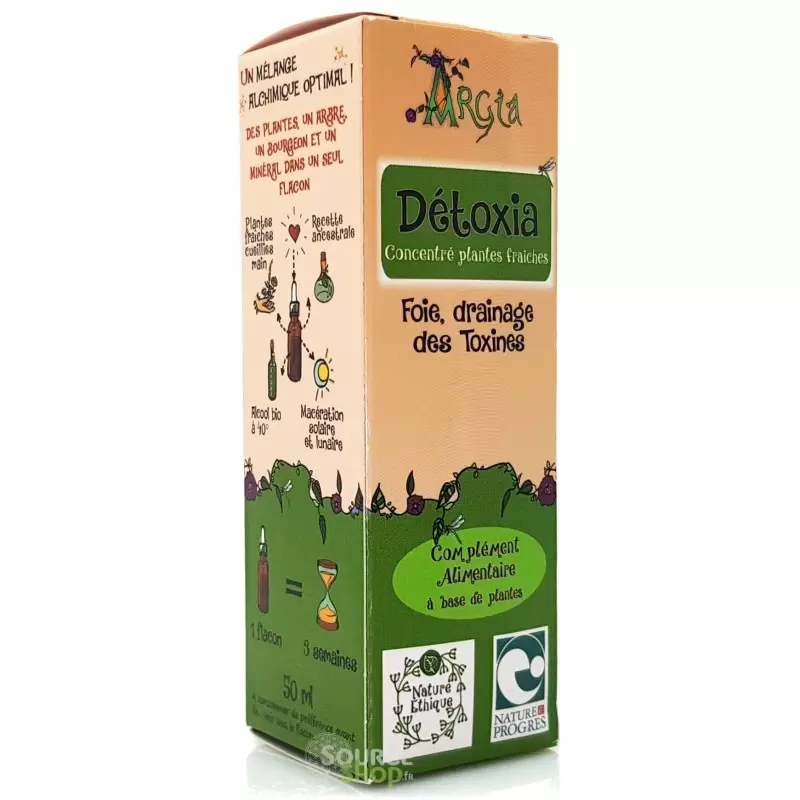 Concentré de plantes BIO - foie & drainage des toxines - Détoxia