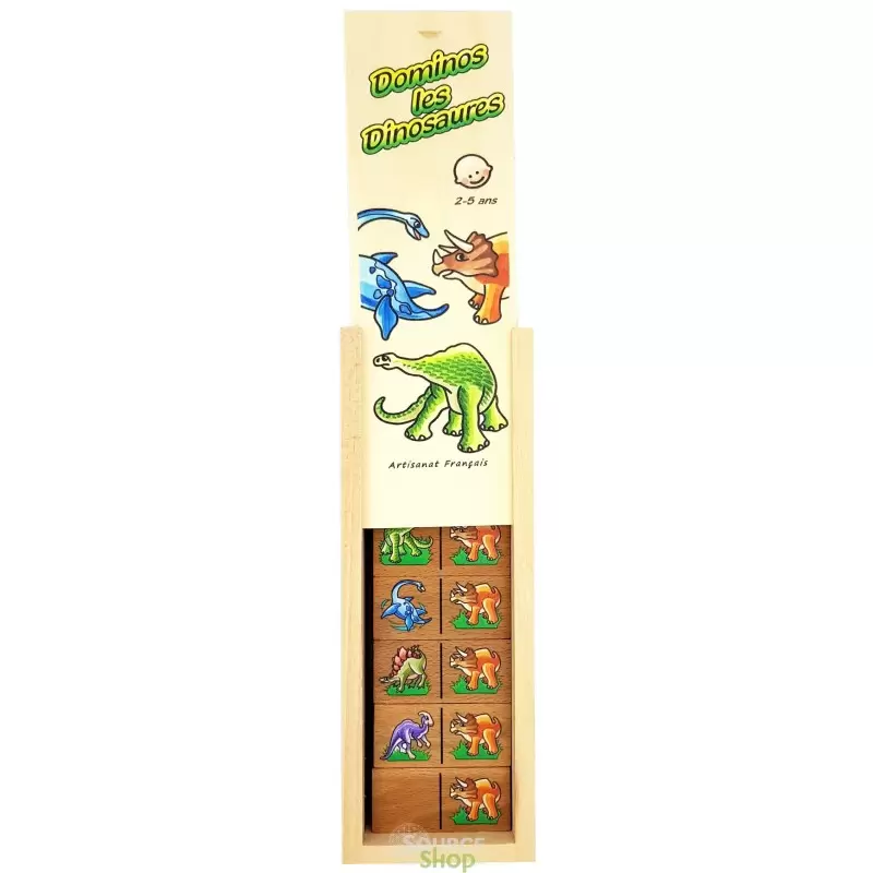 Domino "Les Dinosaures" en Tilleul & Hêtre du Jura