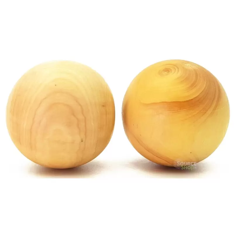 2 Boules de massage anti-stress en buis du Jura