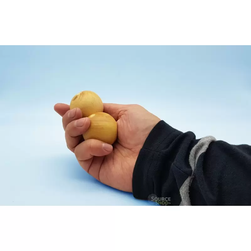 2 Boules de massage anti-stress en buis du Jura