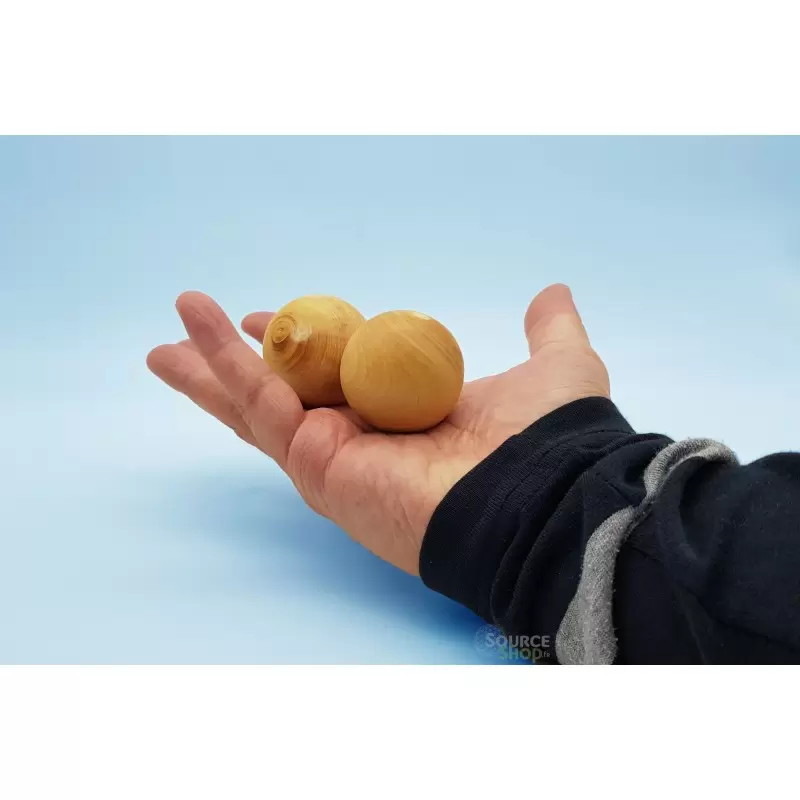 2 Boules de massage anti-stress en buis du Jura