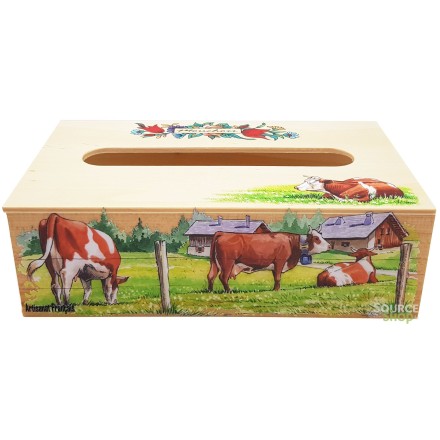 Boîte à mouchoirs en bois du Jura - Artisanale & Locale