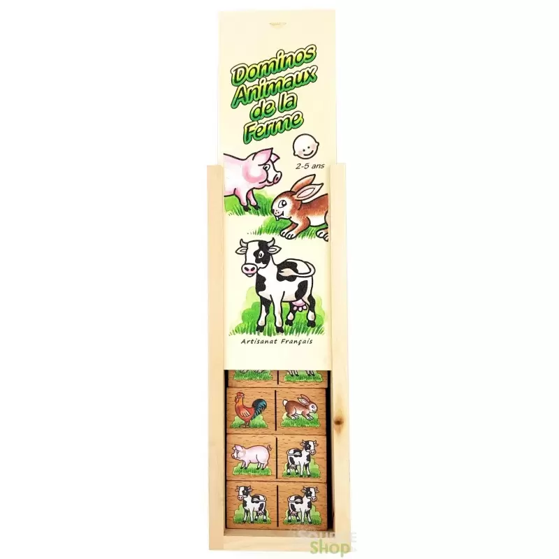 Domino "Animaux de la Ferme" en Tilleul & Hêtre du Jura