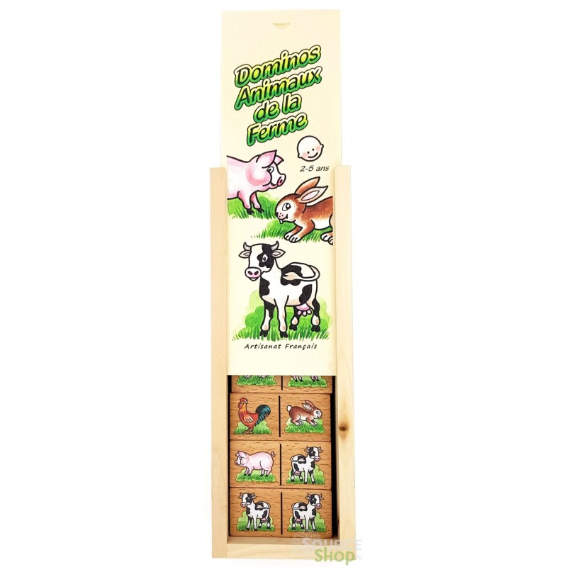 Domino "Animaux de la Ferme" en Tilleul & Hêtre du Jura