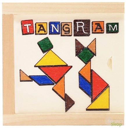 Tangram Montessori en bois du Jura