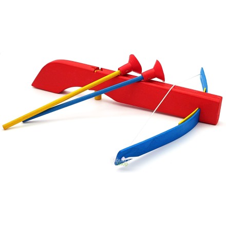 Jeu tir à l'arbalète en bois du Jura + 2 flèches - Artisanal & Local