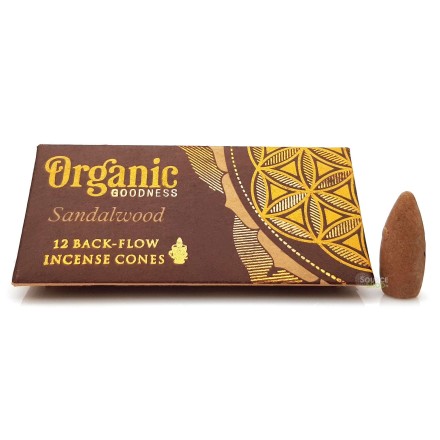 Cônes d'encens à refoulement Bois de Santal - Organic Goodness