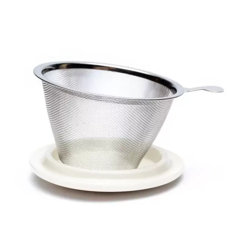 Mug à infusion en porcelaine avec filtre en inox - Mandala or