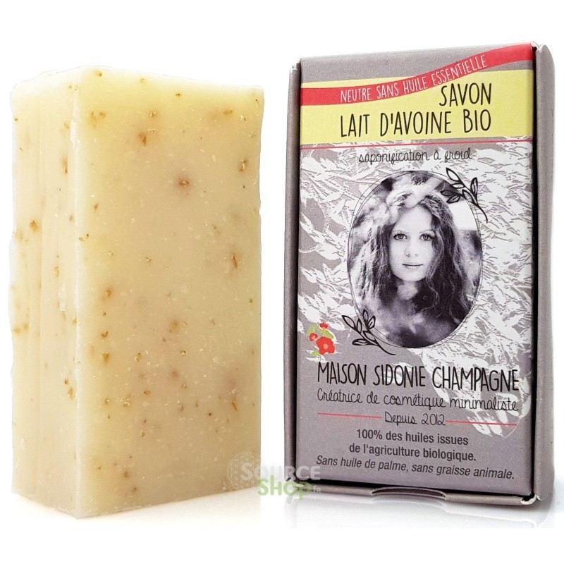 Savon BIO au lait d'avoine sans huile essentielle - Maison Sidonie Champagne