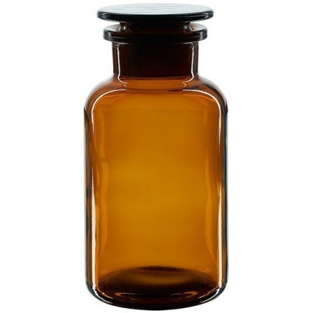 Flacon d'apothicaire en verre ambré - qualité pharmaceutique
