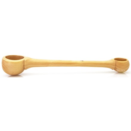 Cuillère doseuse à épices double en buis du Jura - Artisanale & Locale