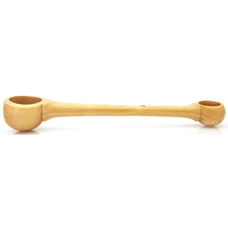 Cuillère doseuse à épices double en buis du Jura - Artisanale & Locale