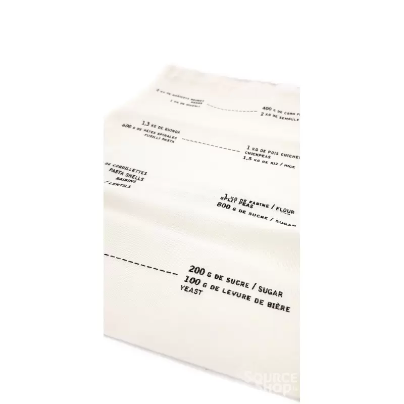Lot de 5 sacs coton gradués réutilisables pour aliments - Ah! Table!