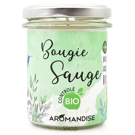 Bougie sauge bio - vegan & naturelle - Aromandise