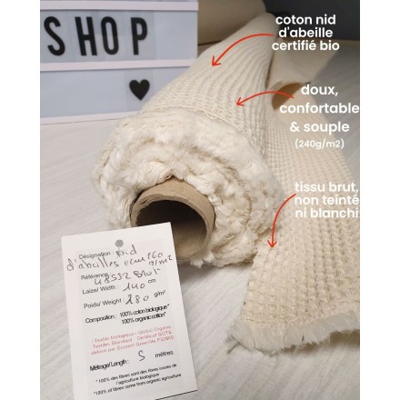 Essuie-mains en coton BIO - Artisanal & Français