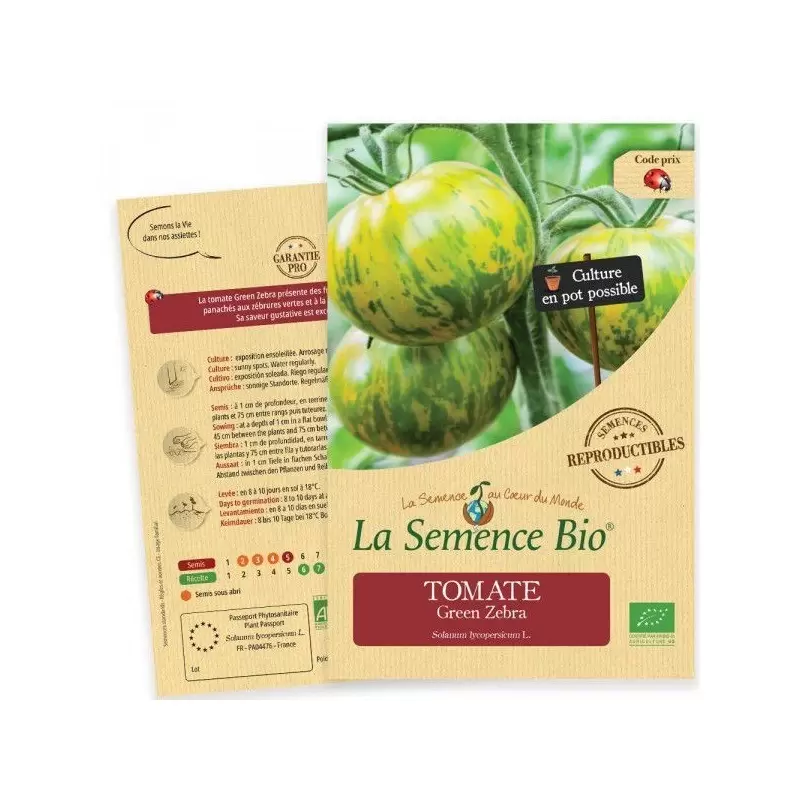Graines Tomate Green Zebra BIO - La Semence Bio