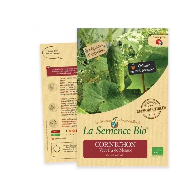 Graines Cornichon Vert Fin de Meaux BIO - La Semence Bio