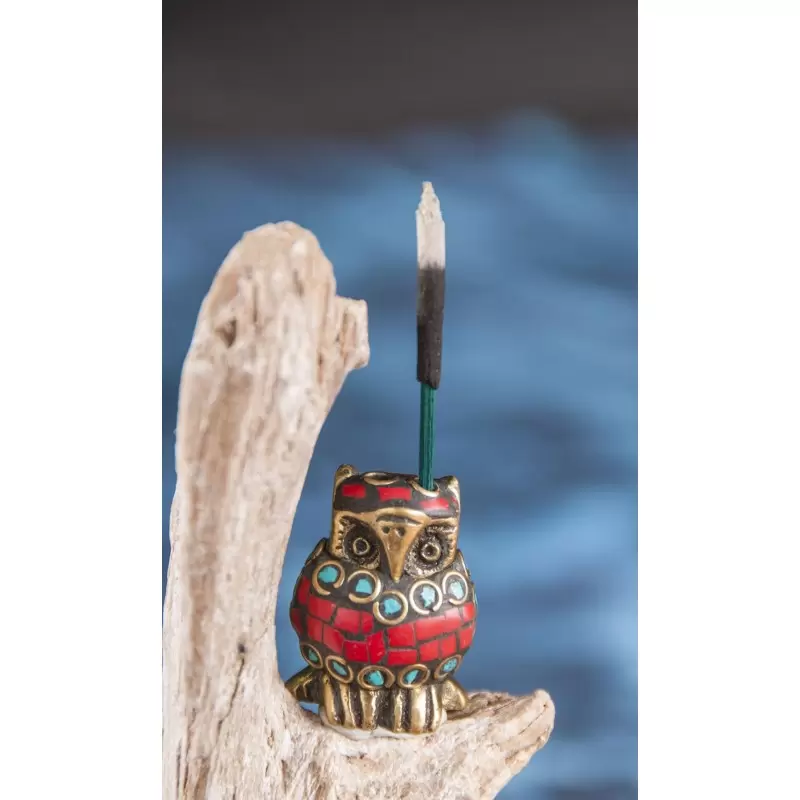 Porte encens hibou - 4.5cm