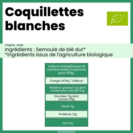 Coquillettes BIO en vrac