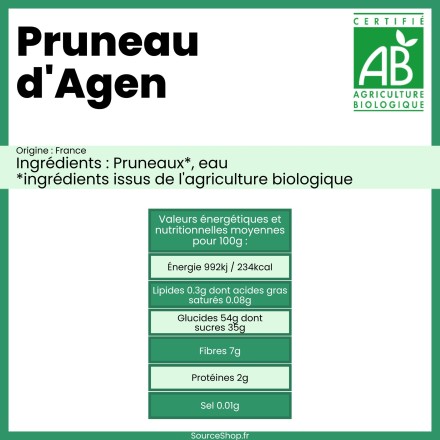 Pruneau d'Agen BIO en vrac