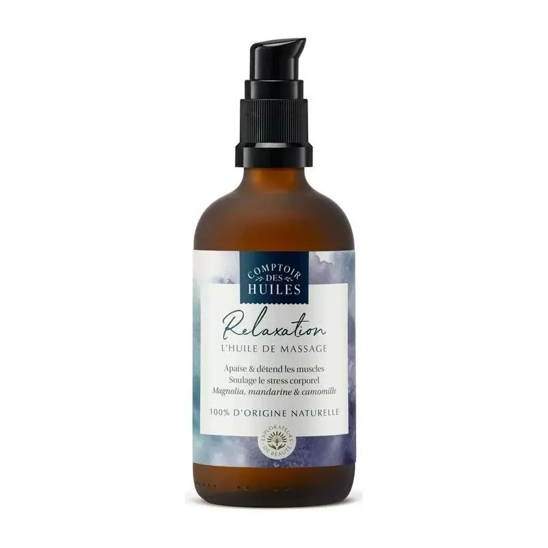 Huile de massage Relaxation BIO - 100ml - Comptoir des Huiles