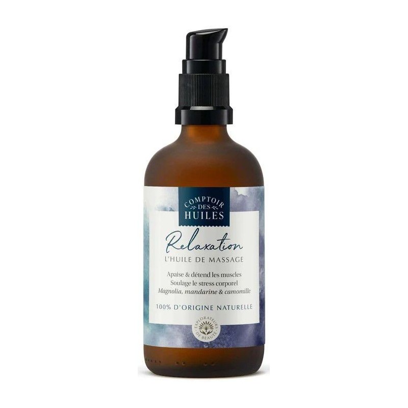 Huile de massage Relaxation BIO - 100ml - Comptoir des Huiles
