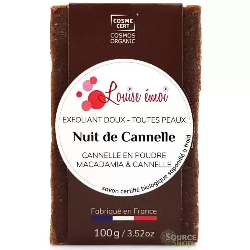 Savon exfoliant BIO à la cannelle - Nuit de Cannelle - Louise émoi