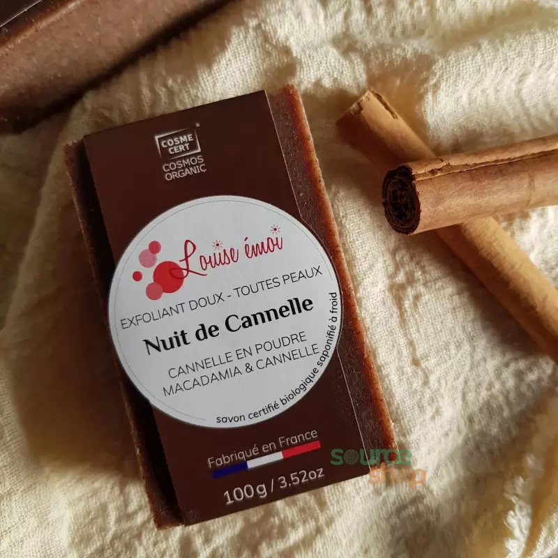Savon exfoliant BIO à la cannelle - Nuit de Cannelle - Louise émoi
