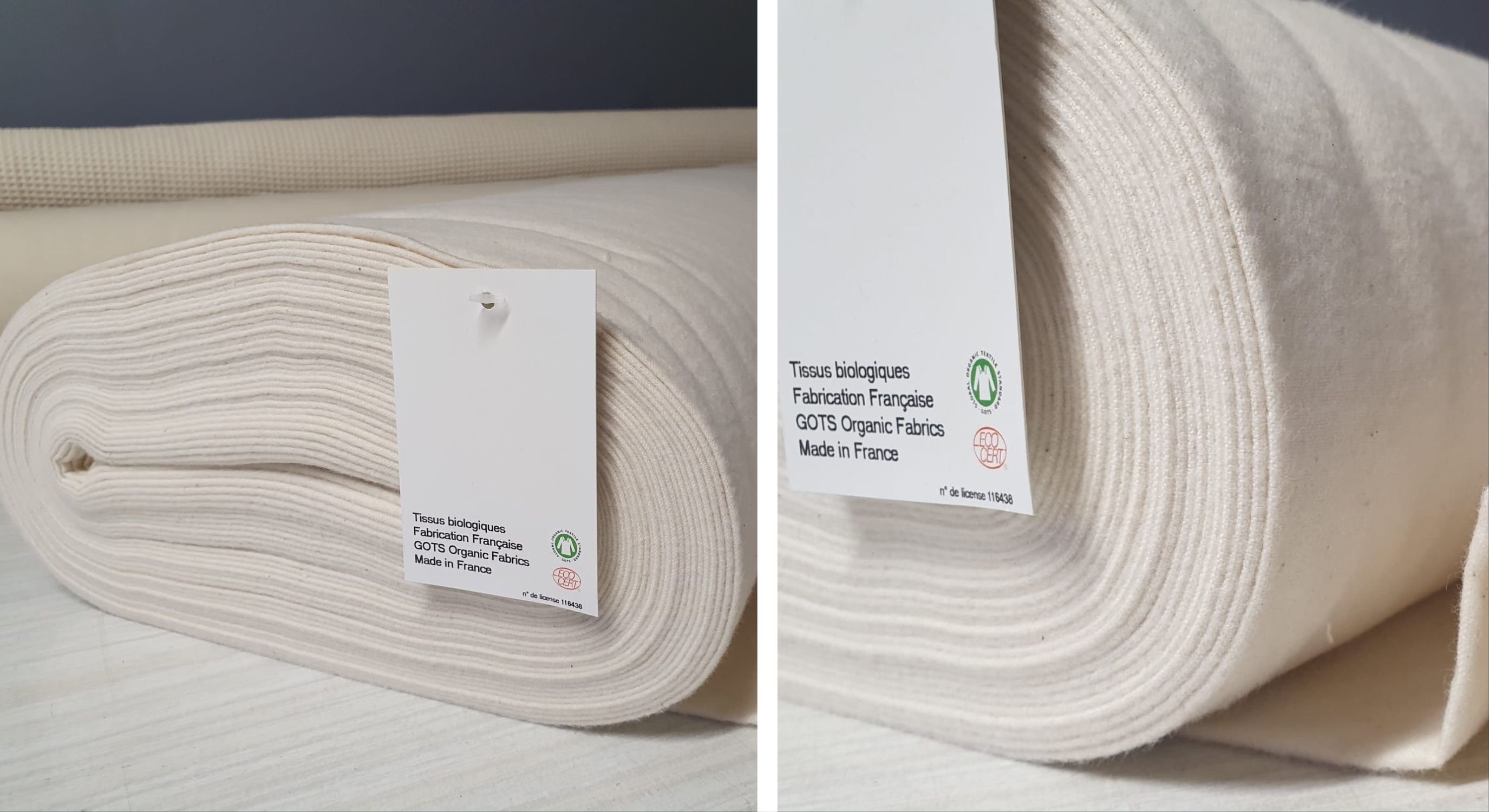 Coton flanelle bio pour la confection artisanale des lingettes démaquillantes Source Shop