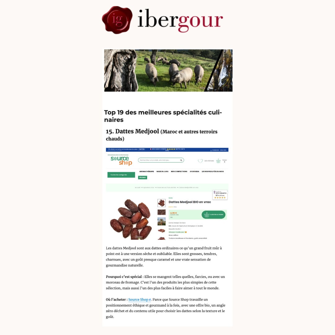 Ibergour parle de Source Shop