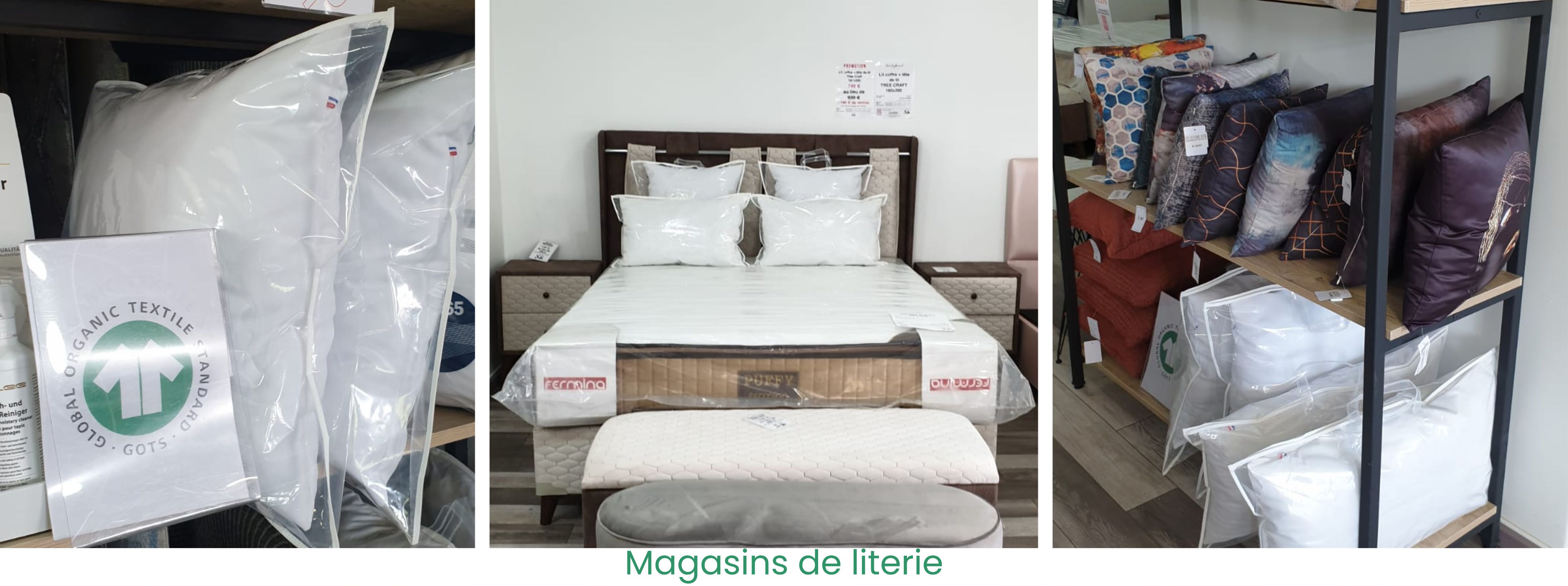 Les oreillers Source Shop chez les boutiques revendeurs